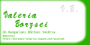 valeria borzsei business card