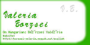 valeria borzsei business card